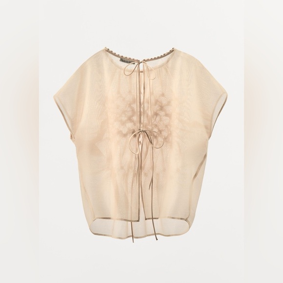 Zara Raised Floral Embroidered Top - Picture 2 of 3
